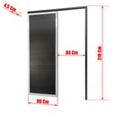 Ver imagem 4 de Porta de Correr Suspensa Lambril Dir L.25 Mix Preta 210x90 Brimak