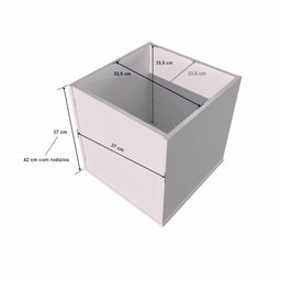 Rack com Baús Porta Carrinhos e Livreiro Caim 100% Mdf Woodcore - 6
