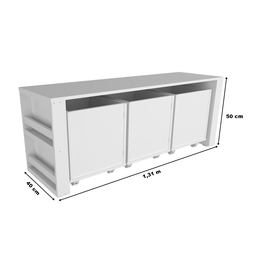 Rack com Baús Porta Carrinhos e Livreiro Caim 100% Mdf Woodcore - 5