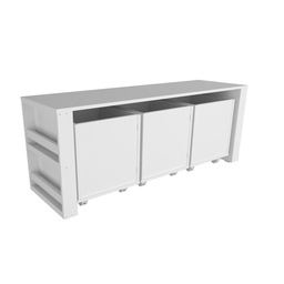 Rack com Baús Porta Carrinhos e Livreiro Caim 100% Mdf Woodcore - 3