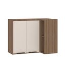 Ver imagem 1 de Armário Aéreo de Cozinha Canto Reto 95cm 2 Portas Aspen Luciane Móveis Vanilla/beige