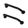 Barra de Apoio Alça Inox Preto 60cm Kit 2 Unidades Idoso Cadeirante Deficiente Banheiro Parede Box - 1