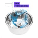 Ver imagem 4 de Cor Prata Cuba de Aço Inox 304 - Tamanho 30x15cm