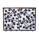 Ver imagem 4 de Adega Decorativa Suporte para Garrafas e Taças de Parede Vinho Ferro Folhas