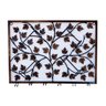 Adega Decorativa Suporte para Garrafas e Taças de Parede Vinho Ferro Folhas - 4