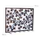 Ver imagem 2 de Adega Decorativa Suporte para Garrafas e Taças de Parede Vinho Ferro Folhas