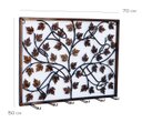 Ver imagem 2 de Adega Decorativa Suporte para Garrafas e Taças de Parede Vinho Ferro Folhas