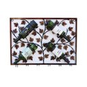 Ver imagem 3 de Adega Decorativa Suporte para Garrafas e Taças de Parede Vinho Ferro Folhas