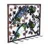 Adega Decorativa Suporte para Garrafas e Taças de Parede Vinho Ferro Folhas - 1