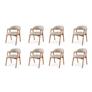 Kit 8 Cadeiras para Mesa de Jantar Gaia