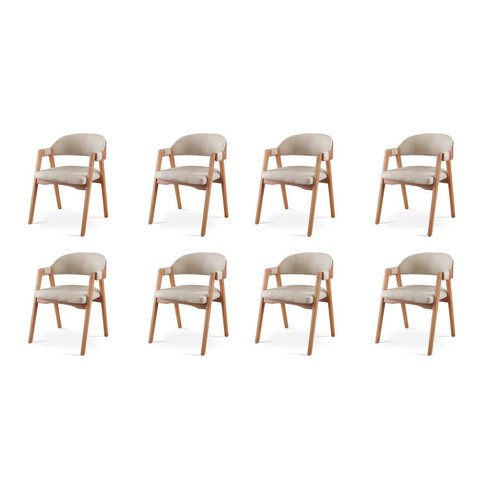 Kit 8 Cadeiras para Mesa de Jantar Gaia Yescasa