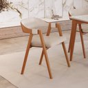 Ver imagem 3 de Kit 8 Cadeiras para Mesa de Jantar Gaia Yescasa Bege