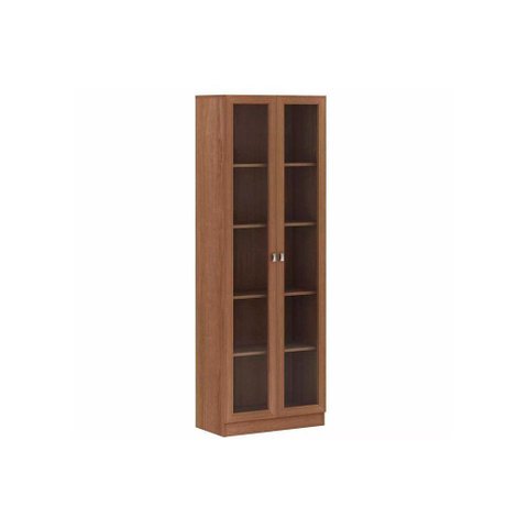 Armário de Escritório ME4115 c/ 2 Portas c/ Vidro Amêndoa - Tecno Mobili