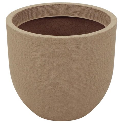 Vaso Decorativo Plástico 38cm para Flores Plantas Tramontina Laos Granito Areia