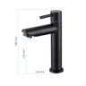 Torneira Banheiro Bica Baixa Metal Inox Mesa Preta Nox18b Doan - 4