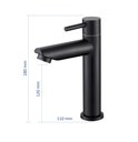Ver imagem 4 de Torneira Banheiro Bica Baixa Metal Inox Mesa Preta Nox18b Doan