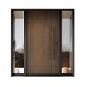 Porta Pivotante em Cumaru C Puxador Metalico 1,54 X 2,24 M L X a Vidros Laterais - 1