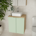 Ver imagem 1 de Gabinete Nature 60cm Estilare Gab4008 Carvalho/verde