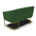 Ver imagem 5 de Sofá Namoradeira 2 Lugares Base Industrial Dourado Stella Suede D03 - D'Rossi Cor Verde