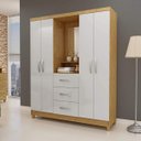 Ver imagem 1 de Guarda-Roupa Casal 1 Espelho e Penteadeira 4 Portas 3 Gavetas Ilhéus Espresso Móveis