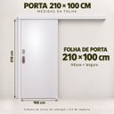 Ver imagem 7 de Porta de Correr Madeira 210x100 Branco Prime Kit Completo Trilho Fechadura