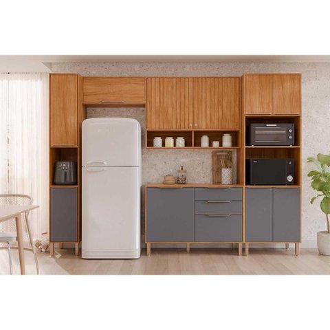 Cozinha Modulada Mgm Divina Mgm 5 Peças C5p176 Cinamomo/titanium