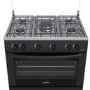 Ver imagem 2 de FOGAO 5 BOCAS VENAX GAUDI GIII PRETO FOSCO GAS GLP