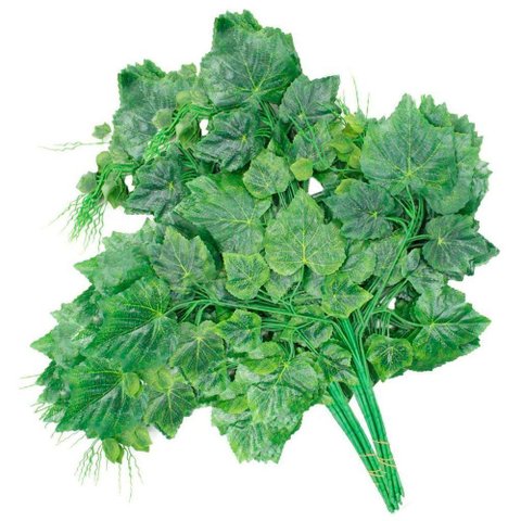 12 Ramos Decoração Arranjo Uva Artificial Planta Decorativa Plástico 5 Galhos Cada 65cm