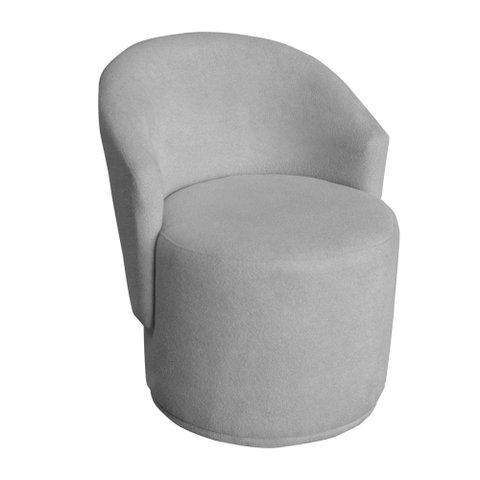 Poltrona Mv Estofados Decorativa Stella Boucle Cinza