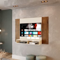 Painel para TV's de 32 a 43'' Polegadas com Nicho-Várias Cores: Off/Nature - 2