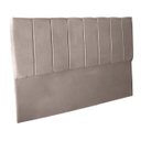 Ver imagem 3 de Cabeceira Casal Estofada para Cama Box Dália Suede Capuccino