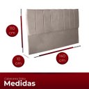 Ver imagem 4 de Cabeceira Casal Estofada para Cama Box Dália Suede Capuccino