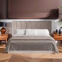 Ver imagem 2 de Cabeceira Casal Estofada para Cama Box Dália Suede Capuccino