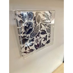 Moldura De Acrílico Decoração Para Parede E Mesa 25x25x4cm Cor:cristal - 4