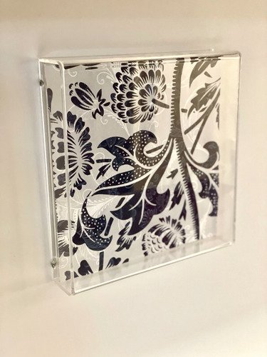 Moldura De Acrílico Decoração Para Parede E Mesa 25x25x4cm Cor:cristal - 7