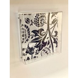 Moldura De Acrílico Decoração Para Parede E Mesa 25x25x4cm Cor:cristal - 7