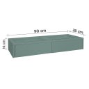 Ver imagem 6 de Penteadeira Aparador Suspenso para Maquiagem Quarto Verde Laca