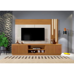 Estante Home Tv Até 75 Polegadas Led Cascata Valência Mavaular Naturalle / Off White - 8