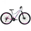 Ver imagem 3 de Bicicleta Feminina Aro 29 Absolute Hera 24V Alumínio Câmbios Shimano Freio a Disco Branco-Rosa 15