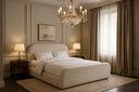 Ver imagem 1 de Cama Estofada Casal Estilo Clean com Cabeceira Acolchoada Linda e Confortável Off White