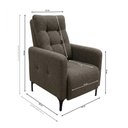 Ver imagem 2 de Poltrona Reclinável Fit 1 Estagio Bouclê Natural Matrix Cor:chenile Prime Marrom