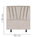 Ver imagem 2 de Cabeceira Estofada Bélgica 90cm Solteiro para Cama Colchão Box Quarto Corino Bege - Aurora Line