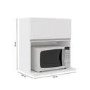 Ver imagem 2 de Armário Suspenso Com Nicho Para Microondas 1 Porta Evidence Poliman Móveis Branco