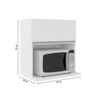 Armário Suspenso Com Nicho Para Microondas 1 Porta Evidence Poliman Móveis Branco - 2