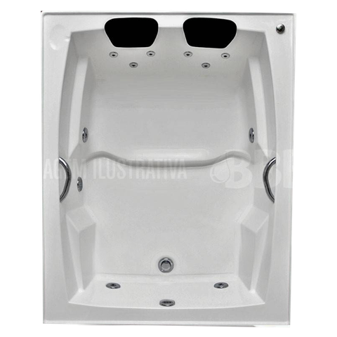 Banheira Dupla Áustria COMPLETA com hidro em acrílico  (1,15x1,43x0,43)-220V