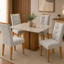 Ver imagem 1 de Conjunto 4 Cadeiras para Sala de Jantar Germany