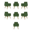 Ver imagem 1 de Kit 7 Poltronas Nina Decorativa para Recepção Balaqui Decor Cor: Verde