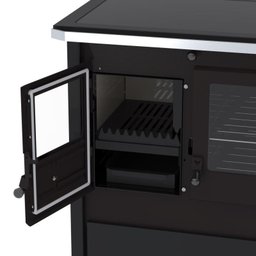 Fogao a Lenha N 2 Le Corbusier Dupla Combustao Preto - 9 Fogao a Lenha N 2 Le Corbusier Dupla Combustao Preto - 9