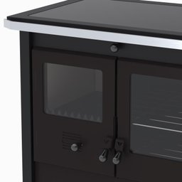 Fogao a Lenha N 2 Le Corbusier Dupla Combustao Preto - 7 Fogao a Lenha N 2 Le Corbusier Dupla Combustao Preto - 7