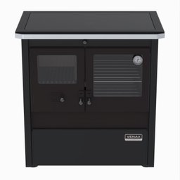 Fogao a Lenha N 2 Le Corbusier Dupla Combustao Preto - 1 Fogao a Lenha N 2 Le Corbusier Dupla Combustao Preto - 1